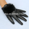 Black Fashion Women Rabbit Fur Glove